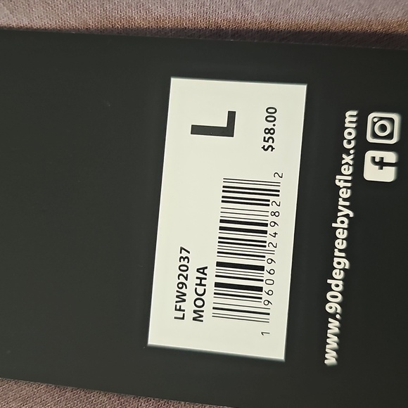 NWT 90 DEGREE BY REFLEX Brushed Terry Tie Hem Pullover Mocha Large - Picture 12 of 13